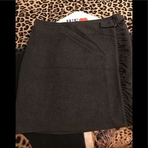 Style & Co. Wool Blend Wrap Skirt with fringe